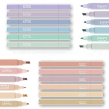 konket 12Pcs Aesthetic Cute Highlighters Bible Pastel happy, Multicolor