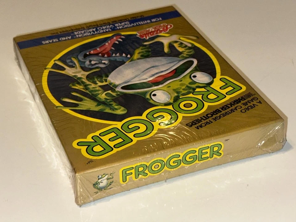 Parker Brothers Frogger (Intellivsion 1983) Gold Box MIB New/Sealed - Image 3 of 4