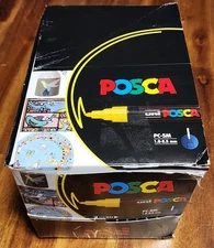 uni-ball POSCA PC-5M Water-Based Paint Markers 1.8-2.5mm (10 Packs of 8) ~ READ