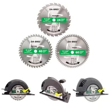 3Pack 7-1/4 Inch TCT Circular Saw Blades 5/8'' Arbor 24T Framing 40T