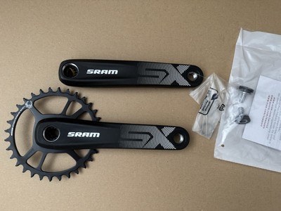 Kurbelgarnitur 175 mm Schwarz Sram SX Eagle PowerSpline Crankset 1x11/12 Speed