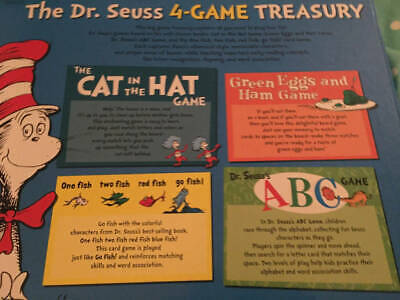 The Dr. Seuss 4-Game Treasury Cat In the Hat, Green Eggs & Ham One Fish  Two Fish