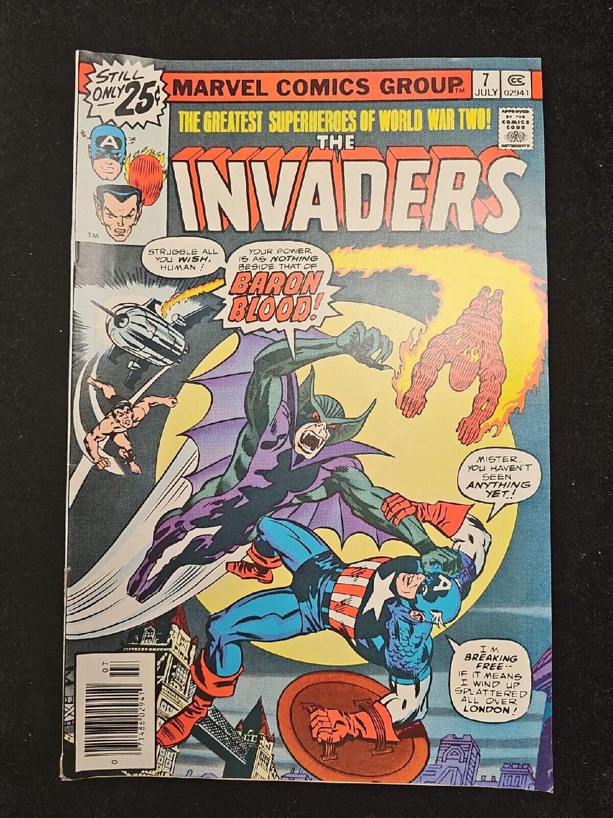 Invaders #7 (NM-) 1st Baron Blood and Union Jack Marvel Comics c187