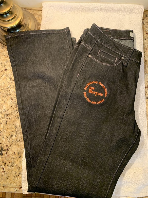 THE BEATLES FAB FOUR LEE RIDERS MISSES LTD EDITION JEANS SIZE 6M BLACK NEW TAG