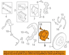 FORD OEM 98-23 Continental Front Suspension Brake Components-Hub Assy K2GZ1104A