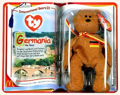 Germania Bear McDonalds Ty Teenie Beanie Baby 2000 International Bears II MINT