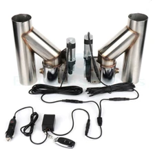 2Pc 2.5" 63mm Electric Exhaust Valve