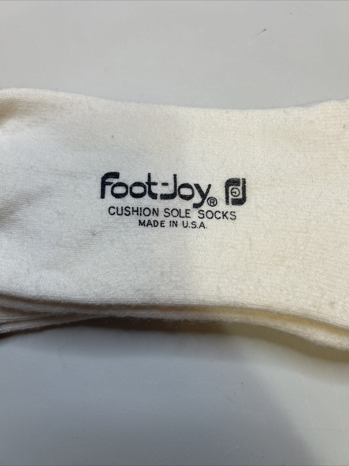 SAOLA Calze uomo vintage Footjoy suola ammortizzata crew nuove con etichetta acrilico anni 80 90 10 13 blu navy