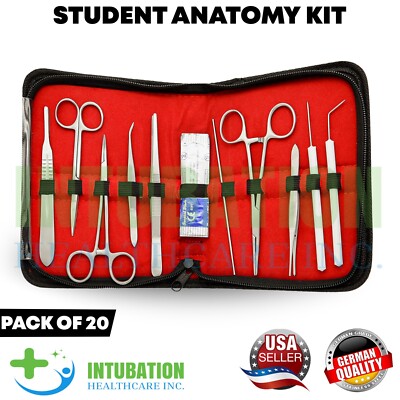 20 Pcs Studenf Anatomy Kits Biology Veterinary Medical Dissecting Kit German Gr