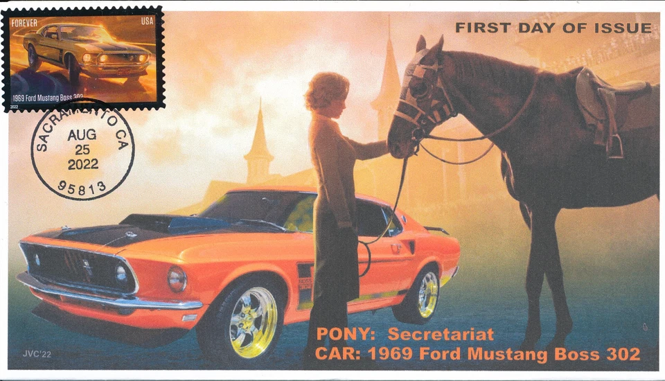 JVC CACHETS -2022 PONY CAR ISSUE FIRST DAY COVERS VERY L.E. OF 12 EACH SET OF 5 - Image 2 of 4
