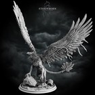 Corrupted Forest Gryphon Miniature Blighted Gryphon Monster Resin DnD Boss