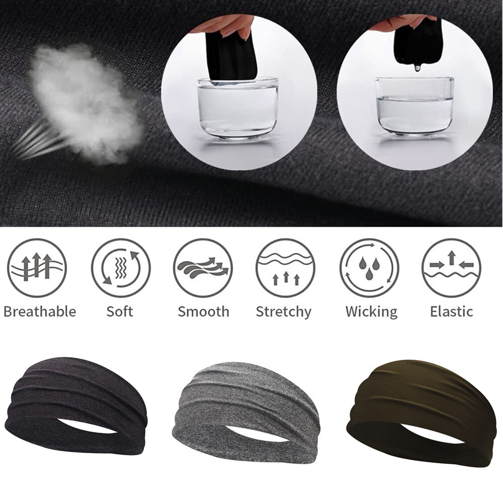 3pcs Cotton Headbands - Classic Stretch Hair Accessories Scunci Fashion Assorted Headbands, Multicolor, 3 Count  main image 2