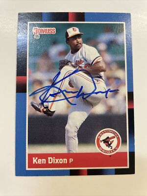 Ken Dixon Autographed 1988 Donruss Card #48 Baltimore Orioles A-306