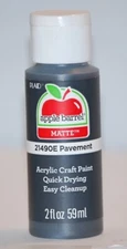 Apple Barre Paint l Matte Acrylic Paint Color, Pavement Black  2oz Bottles # 03
