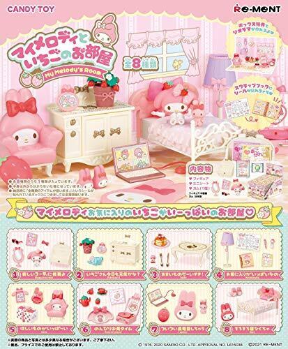 Re-ment My Melody and Strawberry Room Complete set BOX Sanrio miniature Figure - Picture 1 of 7