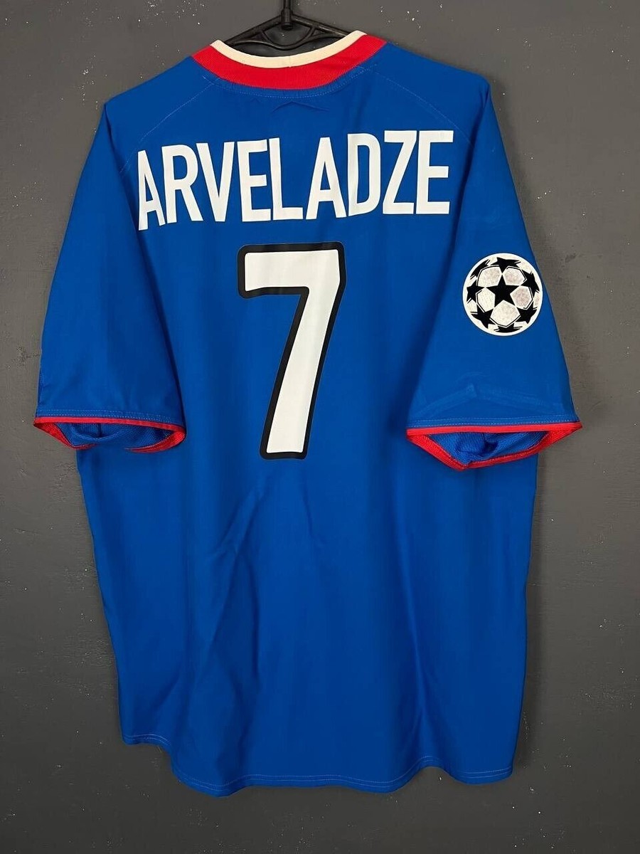 MENS FC RANGERS 2003/2005 SHOTA ARVELADZE #7 SOCCER FOOTBALL SHIRT