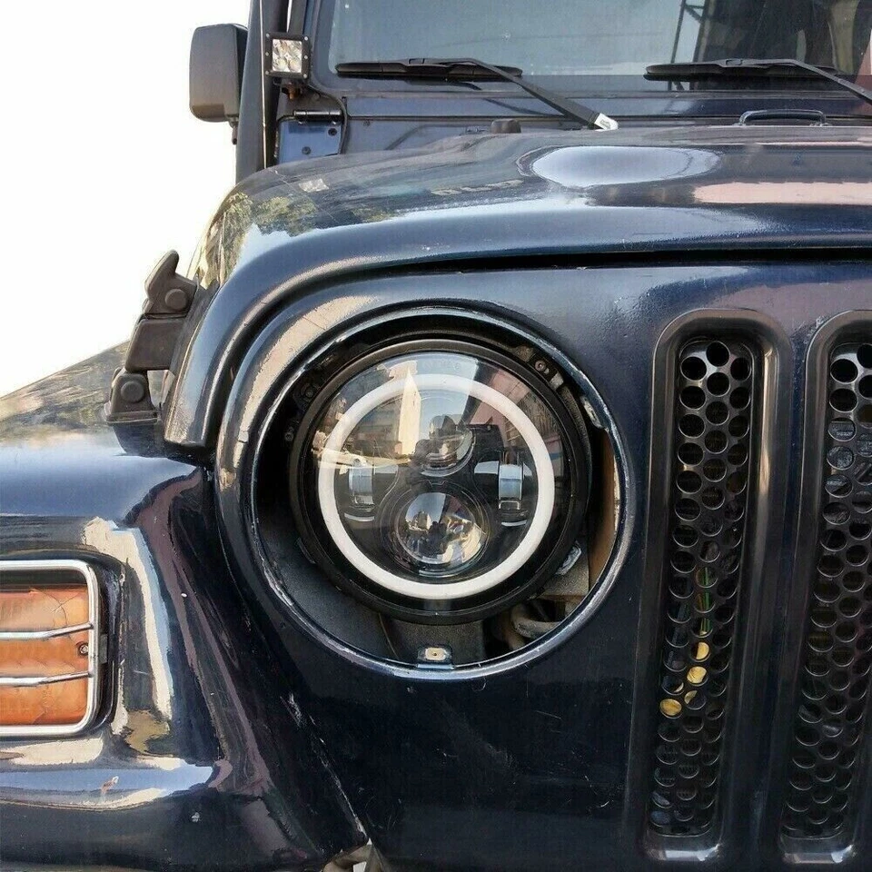 Pair 7'' Left+Right Headlight Bulb Brackets Buckets For Jeep Wrangler 2007-2016 - Image 3 of 4