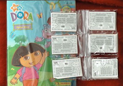 Dora  (2007)  Leeralbum + kompletter Satz (180 Sticker) ,Panini