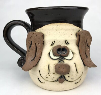 dog face on mug