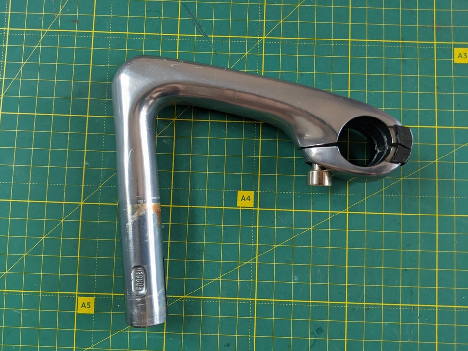 3T 3TTT Open Clamp Stem 1" Quill 130mm  Vintage Bike 26.0mm Gray  - Image 3 of 4