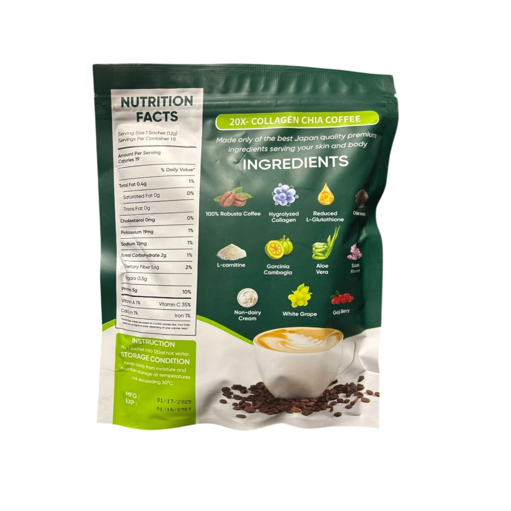 コーヒー SAKURA only/ 20X COLLAGEN COFFEE10pack FITGUM 20X Collagen Chia Coffee - 11 in 1 Coffee Mix | eBay