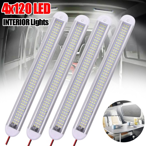 12V 4-Color LED Interior Strip Lights – Blue, Light Blue, White, Red – Universal Fit-335430