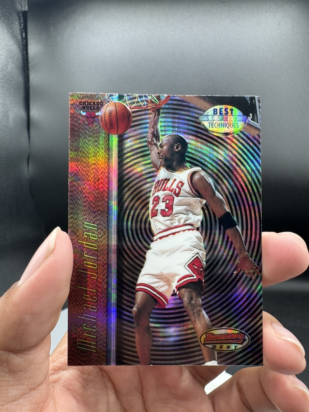 Michael Jordan 1997 Bowman's Best #T2 Techniques - Atomic Michael Jordan 1997 Bowman's Best #T2 Techniques - Atomic