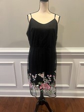 ABS Collection Little Black Dress Embroidered Sz 14 NWT