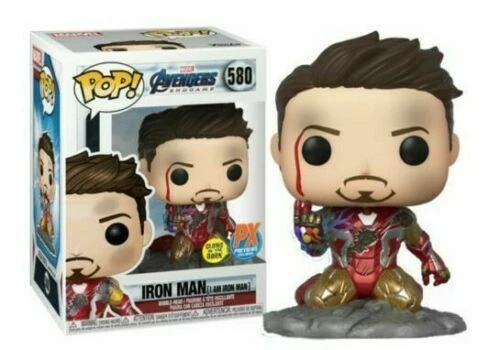IRON MAN GITD MARVEL AVENGERS FUNKO POP! VINYL FIGURE #580 PX PREVIEWS EXCLUSIVE