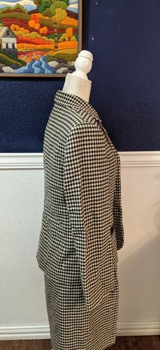 Un Deux Trois 123 Black White 100% New Pure Wool 2 Set Suit France Sz 44 Large L - Picture 6 of 11