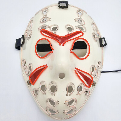 LED Light Up Jason Voorhees Mask Friday the 13th Costume Rave