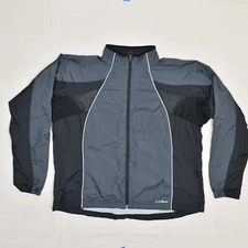 L.L. Bean Women Polyester Full Zip Windbreaker Jacket Pockets Size XL
