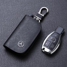 Car Key Bag Genuine Leather Mercedes-Benz Key Pouch Premium Leather Key Holder