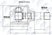 NPW-FT-011 NTY Gelenksatz, Antriebswelle FüR CitroËN,Fiat,Peugeot