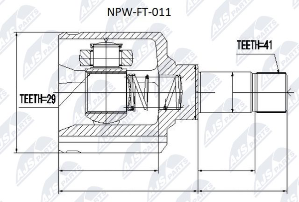 NPW-FT-011 NTY Gelenksatz, Antriebswelle FüR CitroËN,Fiat,Peugeot-image