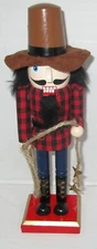 CHRISTMAS NUTCRACKER 10" H x 2.69" W x 2.25" D  COWBOY WITH LASSO