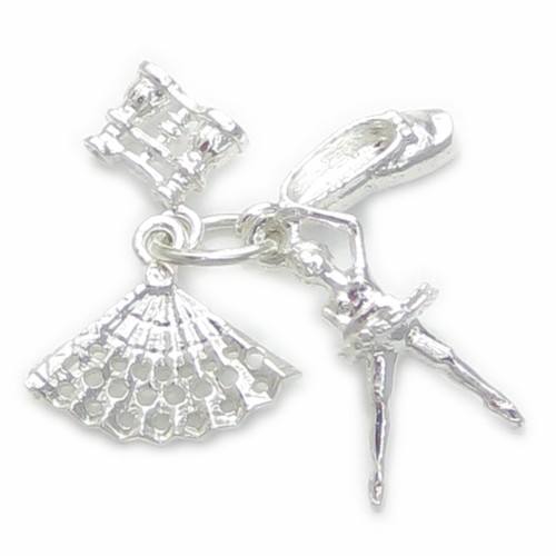 Rosato Storie Charm Ballerina - Sterlingsilber Anhänger 24,5 Mm RZ066R