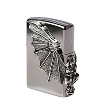Zippo Lighter Gargoyle 2 SI Windproof Genuine Free Shipping 6 Flints New In Box