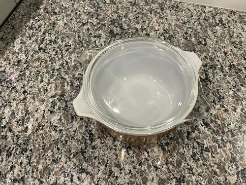 Vintage Pyrex Dish #473 1 qt - Early American With Lid - Picture 7 of 8