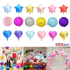 18" Foil Star Heart Round Balloons Wedding Birthday Bachelorette Party Decor