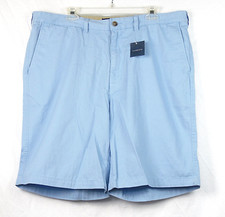 NEW NWT Lands' End 100 Cotton Light Blue 11" Traditional Fit Chino Shorts 40