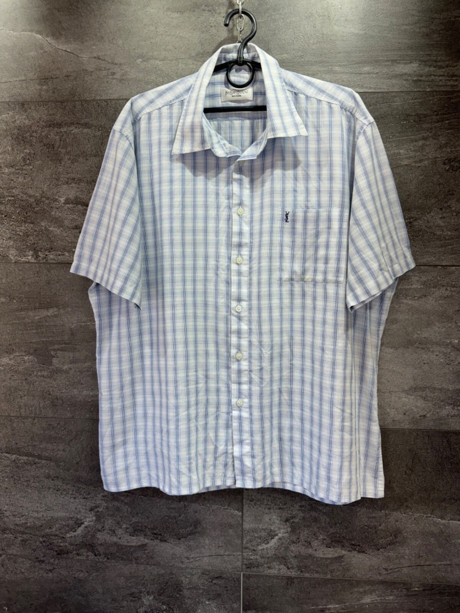 Vintage YSL Yves Saint Laurent Shirt Button Up Size XL | eBay