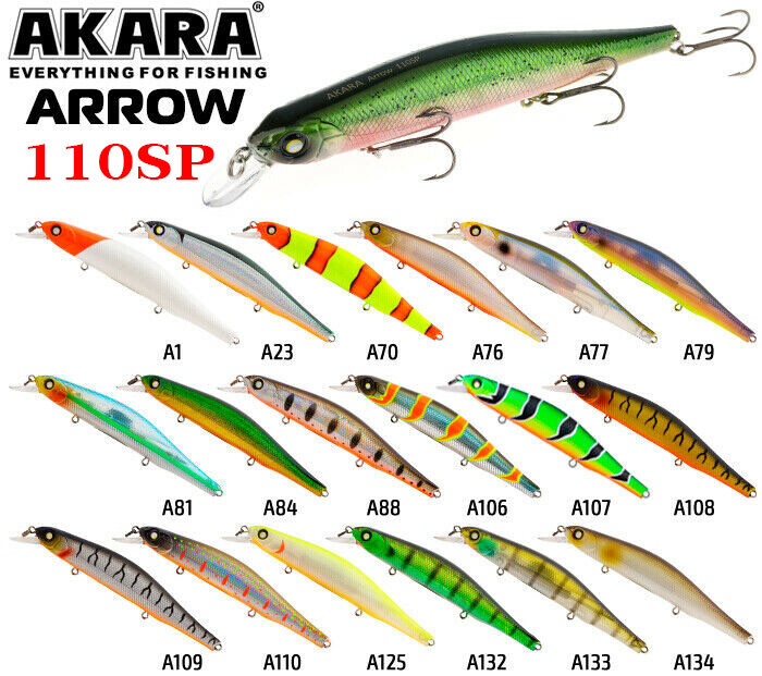 AKARA Arrow 110SP CrankBait Fishing Minnow Lure suspending 110 SP 17g 110mm | eBay AKARA Arrow 110SP CrankBait Fishing Minnow Lure suspending 110 SP 17g 110mm | eBay