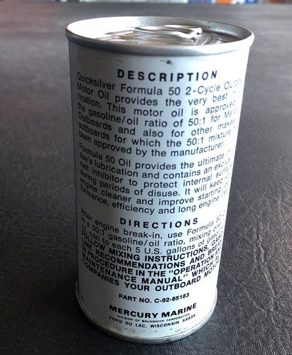 NOS Vintage Quicksilver 2 Cycle Outboard Motor Oil Can Advertising ***RARE*** - Picture 3 of 5
