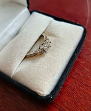 9ct White Gold Diamond Engagement Ring