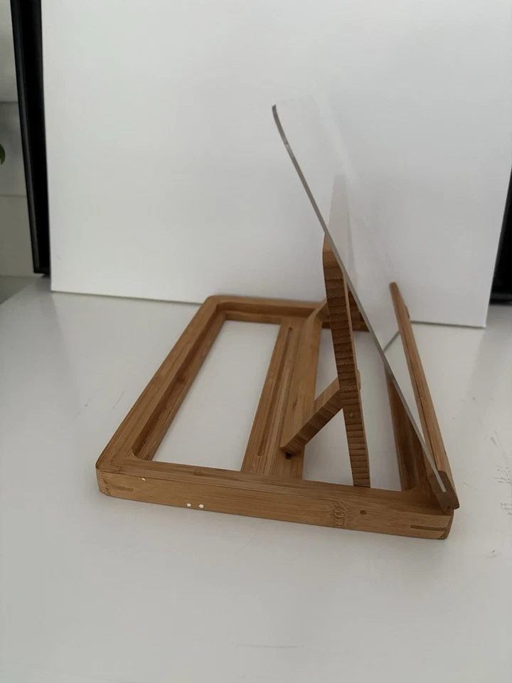 Tablet or Book Stand Made of Wood and Acrylic Adjustable Height - Image 2 of 4