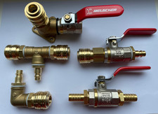 Druckluftkupplung Schnellkupplung Kugelhahn Verteiler Set Winkel T Stück Luft