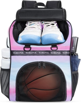 YOREPEK Basketball Bag, Large Backpack Large, Barbie Pink-Large 