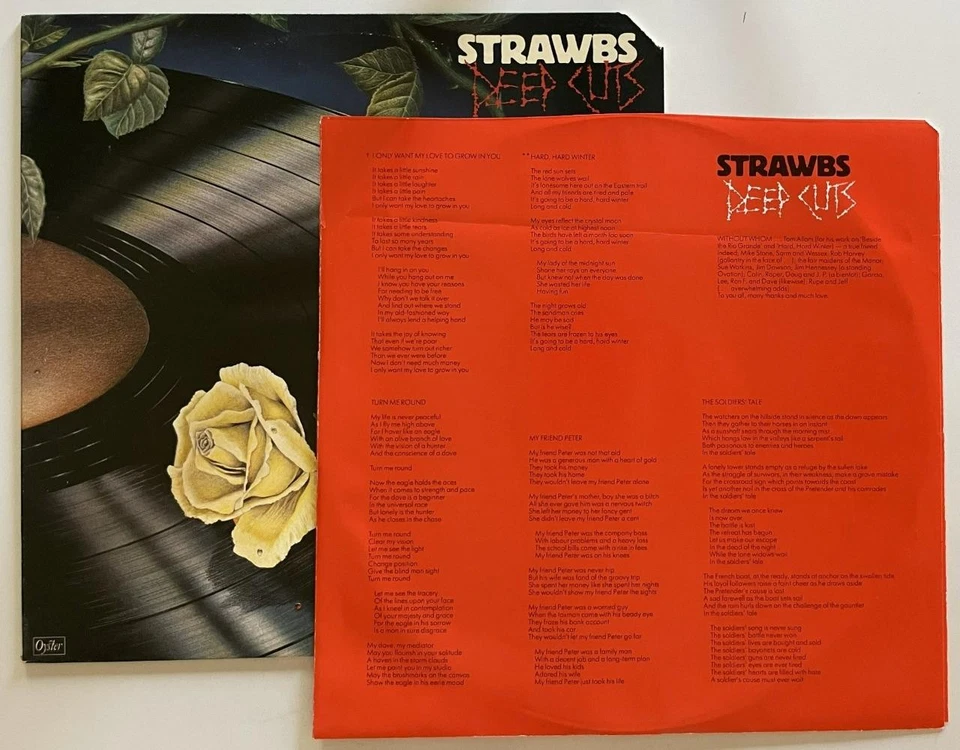 Strawbs Deep Cuts LP M- Oyster Prog Rock (1976) - Image 2 of 4