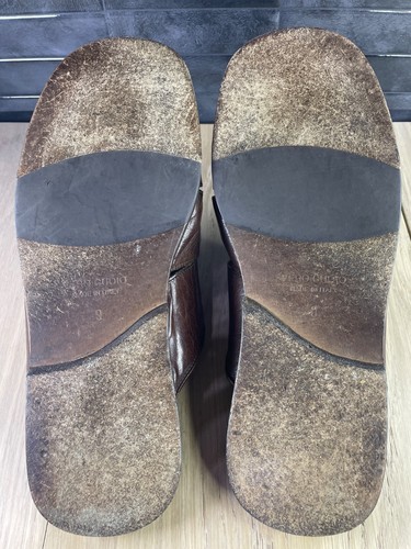 Tommy Bahama Sandali Uomo 9 Vero Cuoio Vera Pelle Slides Made in Italy - Foto 7 di 7